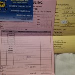 Receipt showing 5 percent Limo supposed to be on all backside and back windows